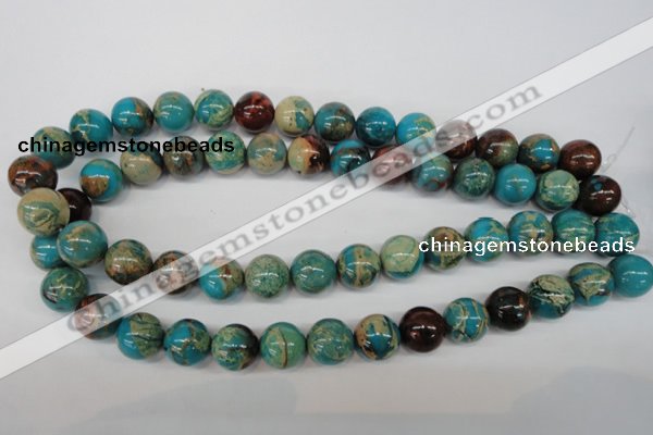 CDS26 15.5 inches 14mm round dyed serpentine jasper beads