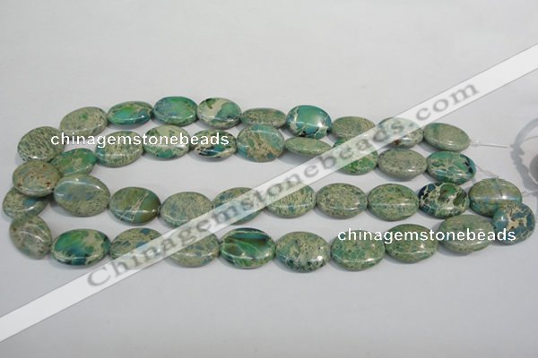 CDS274 15.5 inches 15*20mm oval dyed serpentine jasper beads