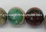 CDS28 15.5 inches 20mm round dyed serpentine jasper beads