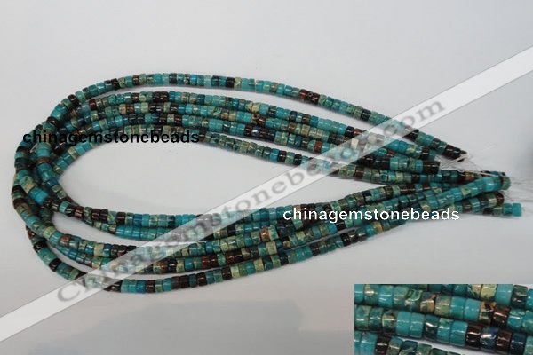 CDS31 15.5 inches 3*5mm heishi dyed serpentine jasper beads