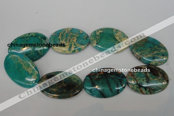 CDS37 15.5 inches 35*50mm oval dyed serpentine jasper beads