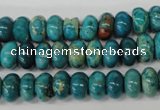 CDS45 15.5 inches 6*10mm rondelle dyed serpentine jasper beads