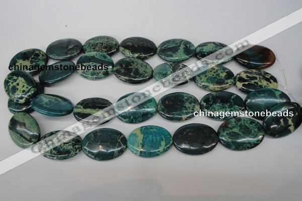 CDS50 15.5 inches 22*30mm oval dyed serpentine jasper beads