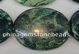 CDS51 15.5 inches 30*40mm oval dyed serpentine jasper beads