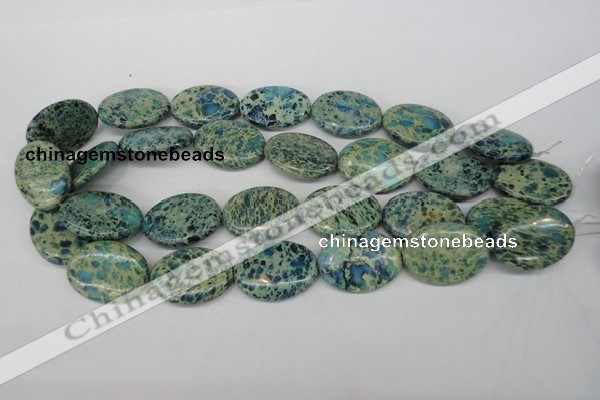 CDS56 15.5 inches 22*30mm oval dyed serpentine jasper beads