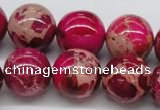 CDT05 15.5 inches 18mm round dyed aqua terra jasper beads