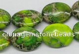 CDT100 15.5 inches 18*25mm oval dyed aqua terra jasper beads