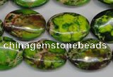 CDT118 15.5 inches 15*20mm oval dyed aqua terra jasper beads