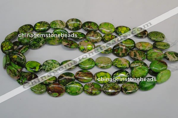 CDT118 15.5 inches 15*20mm oval dyed aqua terra jasper beads