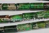 CDT167 15.5 inches 8*16mm tube dyed aqua terra jasper beads