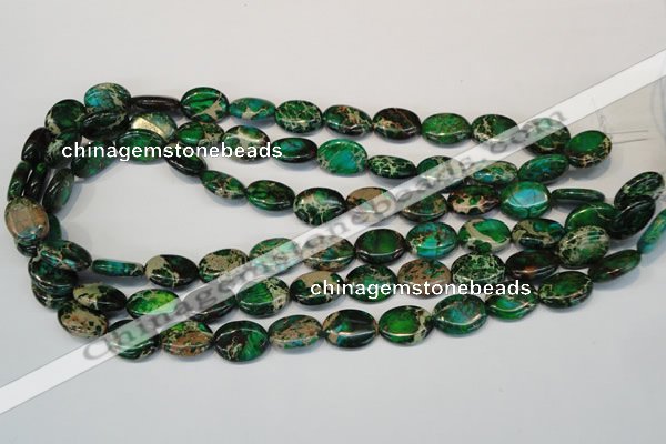 CDT181 15.5 inches 12*16mm oval dyed aqua terra jasper beads