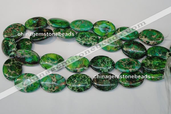 CDT186 15.5 inches 22*30mm oval dyed aqua terra jasper beads