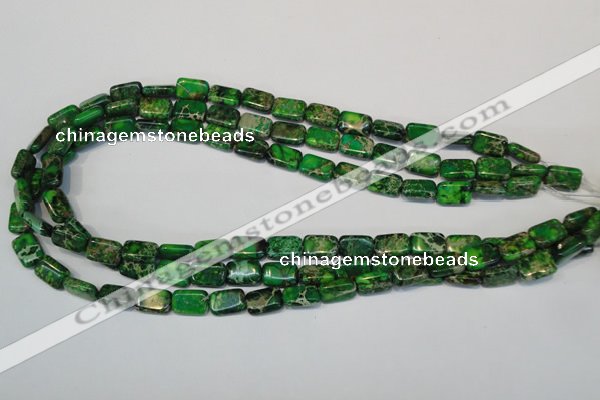 CDT198 15.5 inches 8*12mm rectangle dyed aqua terra jasper beads