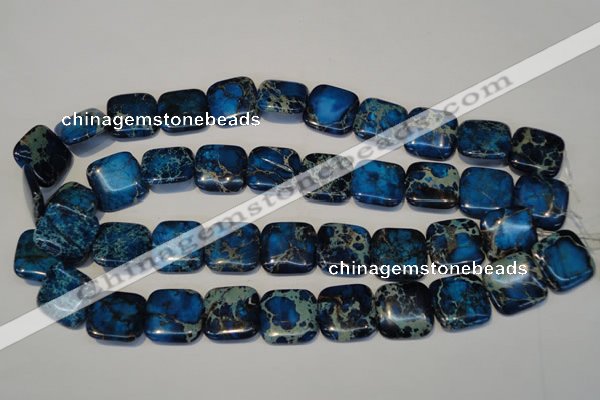 CDT241 15.5 inches 20*20mm square dyed aqua terra jasper beads