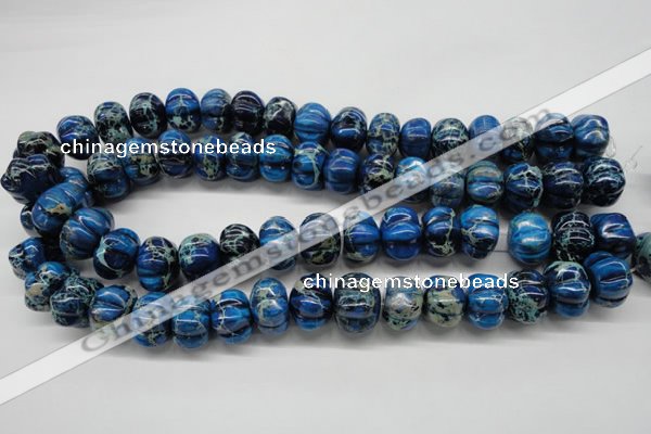 CDT295 15.5 inches 13*18mm pumpkin dyed aqua terra jasper beads