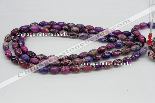 CDT31 15.5 inches 10*14mm rice dyed aqua terra jasper beads