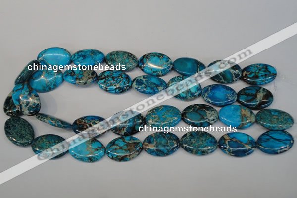 CDT317 15.5 inches 18*25mm oval dyed aqua terra jasper beads