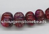 CDT35 15.5 inches multi sizes pumpkin dyed aqua terra jasper beads