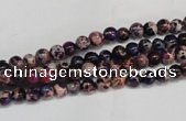 CDT360 15.5 inches 4mm round dyed aqua terra jasper beads