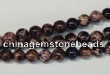 CDT361 15.5 inches 6mm round dyed aqua terra jasper beads