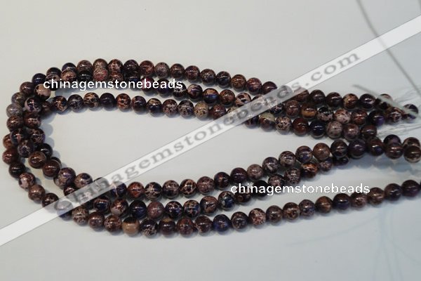 CDT362 15.5 inches 8mm round dyed aqua terra jasper beads