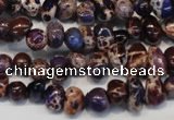CDT390 15.5 inches 6*9mm nugget dyed aqua terra jasper beads