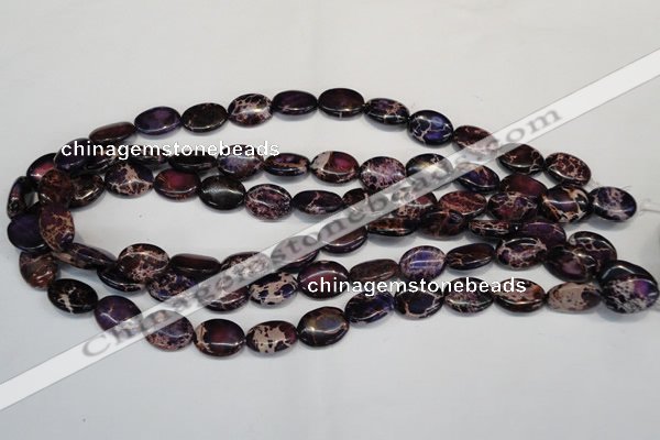 CDT417 15.5 inches 12*16mm oval dyed aqua terra jasper beads