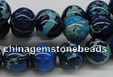 CDT45 15.5 inches 12mm round dyed aqua terra jasper beads wholesale