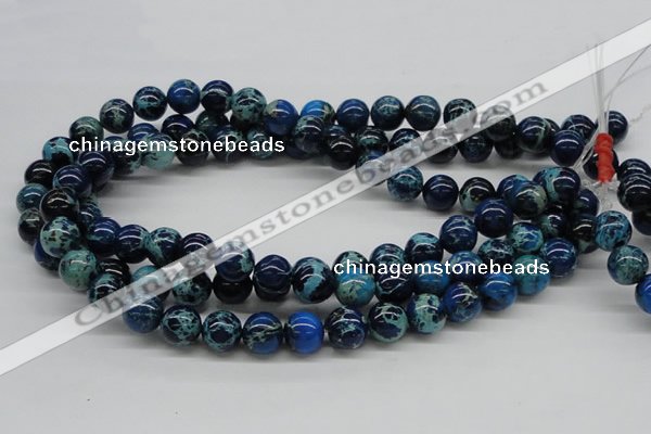 CDT45 15.5 inches 12mm round dyed aqua terra jasper beads wholesale