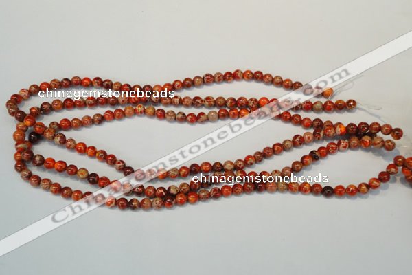 CDT491 15.5 inches 6mm round dyed aqua terra jasper beads