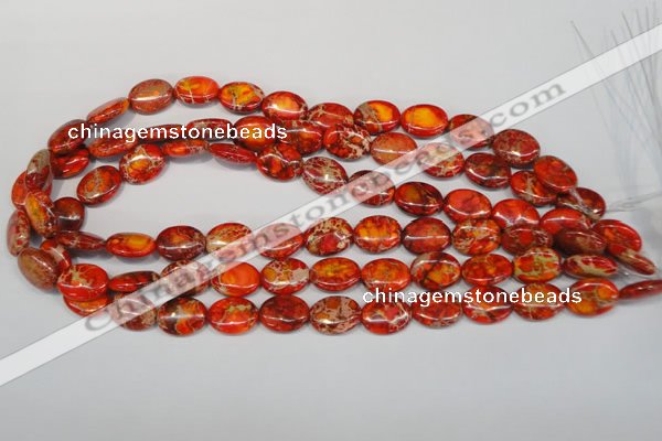 CDT531 15.5 inches 12*16mm oval dyed aqua terra jasper beads