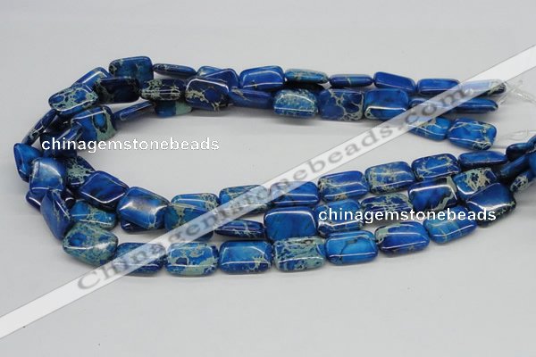 CDT55 15.5 inches 13*18mm rectangle dyed aqua terra jasper beads