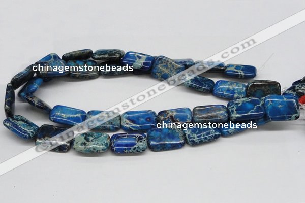 CDT56 15.5 inches 18*25mm rectangle dyed aqua terra jasper beads