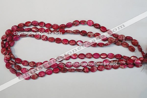 CDT642 15.5 inches 8*10mm oval dyed aqua terra jasper beads
