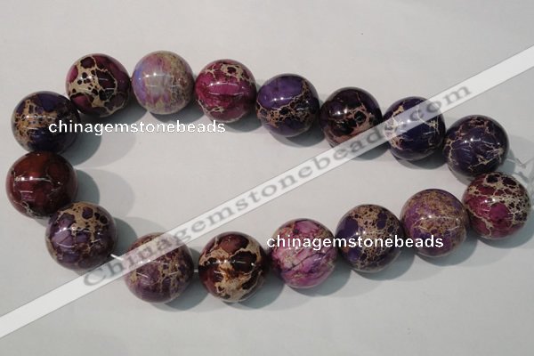 CDT699 15.5 inches 24mm round dyed aqua terra jasper beads