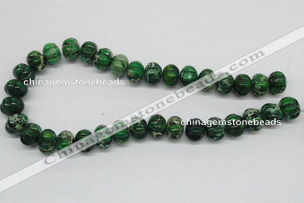 CDT75 15.5 inches 12*16mm pumpkin dyed aqua terra jasper beads