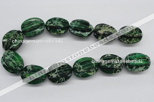 CDT78 15.5 inches 26*33mm star fruit shaped dyed aqua terra jasper beads