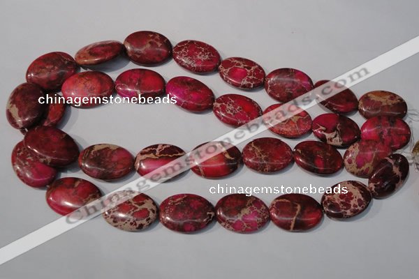 CDT783 15.5 inches 18*25mm oval dyed aqua terra jasper beads