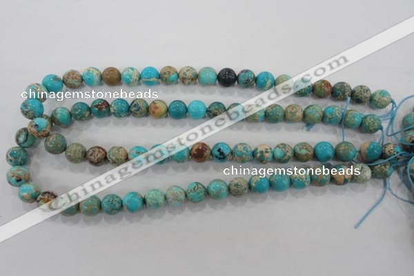 CDT803 15.5 inches 10mm round dyed aqua terra jasper beads wholesale