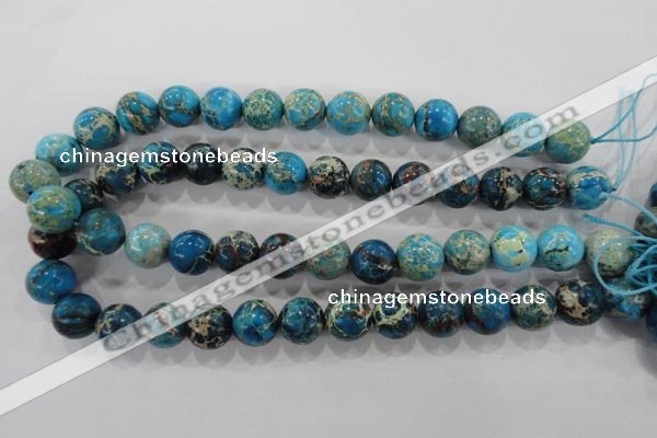 CDT807 15.5 inches 15mm round dyed aqua terra jasper beads wholesale