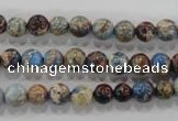 CDT812 15.5 inches 6mm round dyed aqua terra jasper beads wholesale