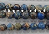 CDT813 15.5 inches 8mm round dyed aqua terra jasper beads wholesale