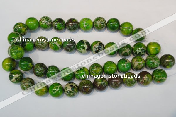 CDT84 15.5 inches 18mm round dyed aqua terra jasper beads