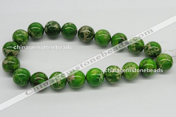 CDT85 15.5 inches 20mm round dyed aqua terra jasper beads