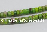 CDT86 15.5 inches 4*6mm rondelle dyed aqua terra jasper beads