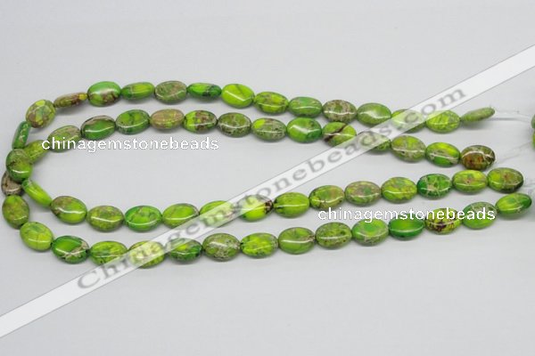 CDT92 15.5 inches 10*14mm oval dyed aqua terra jasper beads