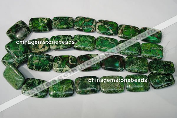 CDT975 15.5 inches 22*30mm rectangle dyed aqua terra jasper beads