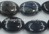 CDU01 15.5 inches 18*25mm oval natural blue dumortierite beads