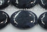 CDU02 15.5 inches 22*30mm oval natural blue dumortierite beads