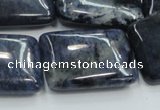 CDU04 15.5 inches 22*32mm rectangle natural blue dumortierite beads